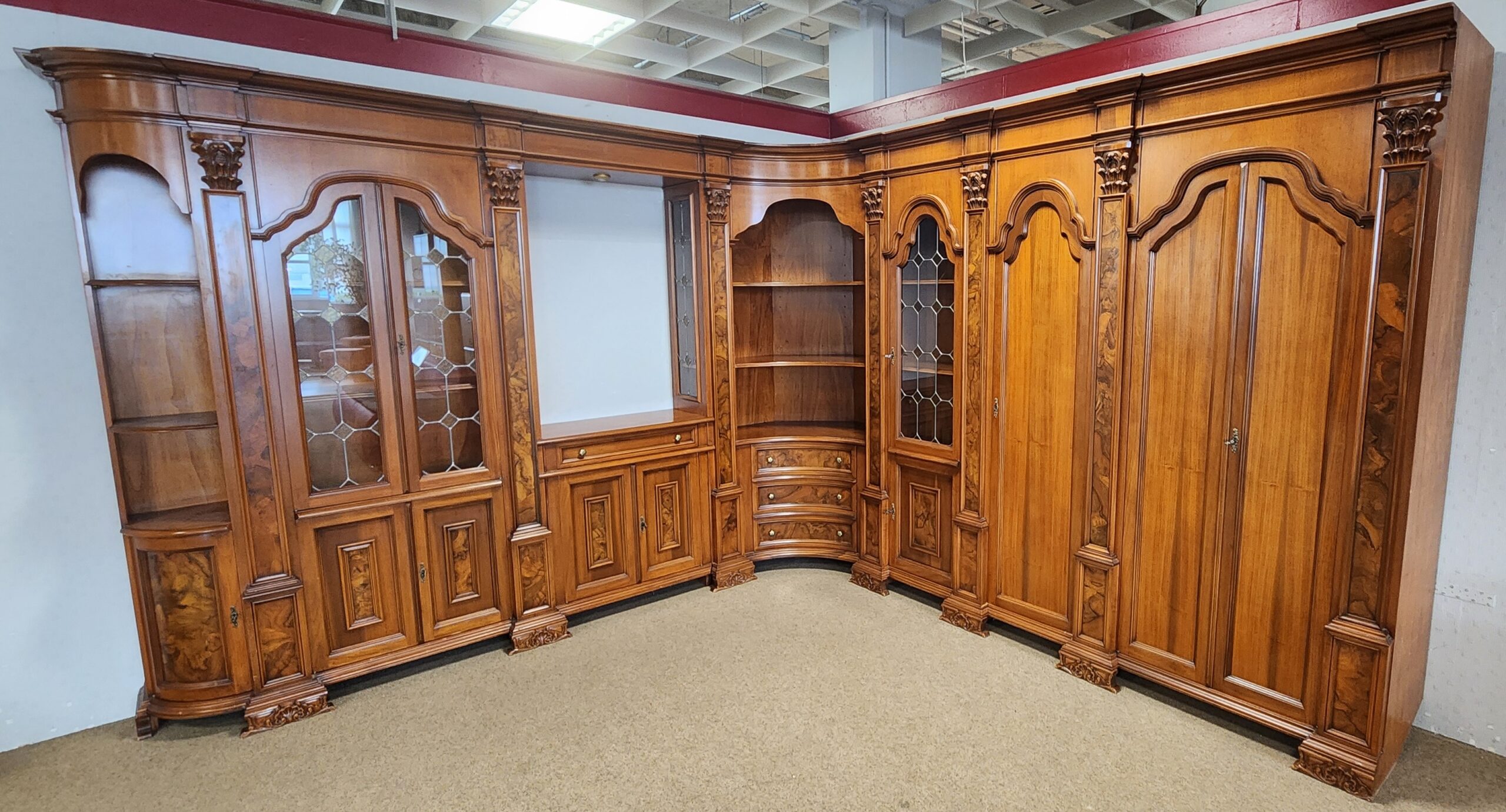 Eckschrankwand, Wohnwand, Wohnzimmerschrank
